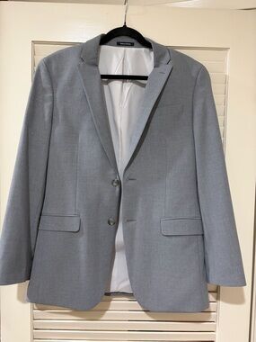 Egara Light Gray Two-Button Sport Coat Blazer